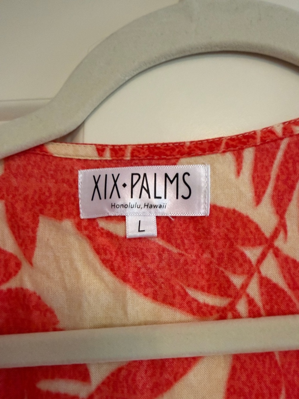 XIX Palms Wrap Maxi Dress in Orange Floral Print - Picture 3 of 5